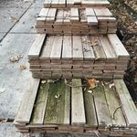 Ca. 216x Angelim Pedra Beschoeiingsplanken, 20x100mm, lengte 22/200cm,